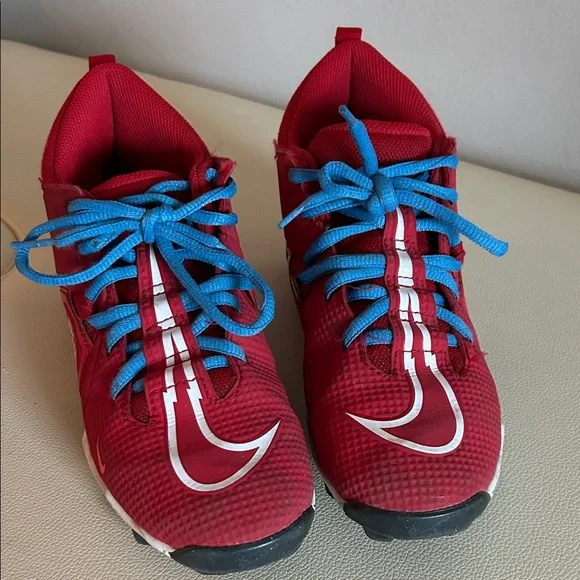 Nike Alpha Kids Red Baseball Cleats - Picture 2 of 6